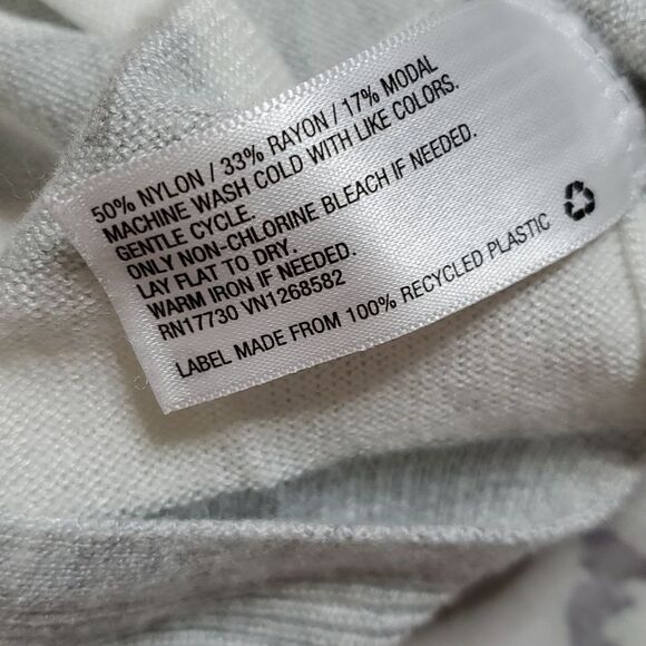 A New Day Gray/White Striped sweater - Picture 4 of 5